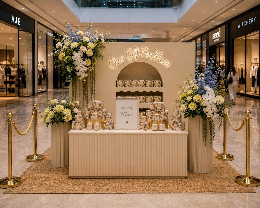 Premium Mother's Day floral hero installation