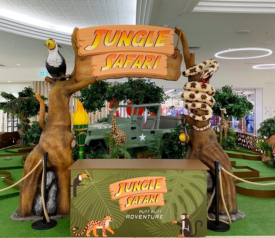 Jungle Safari interactive mini golf activation