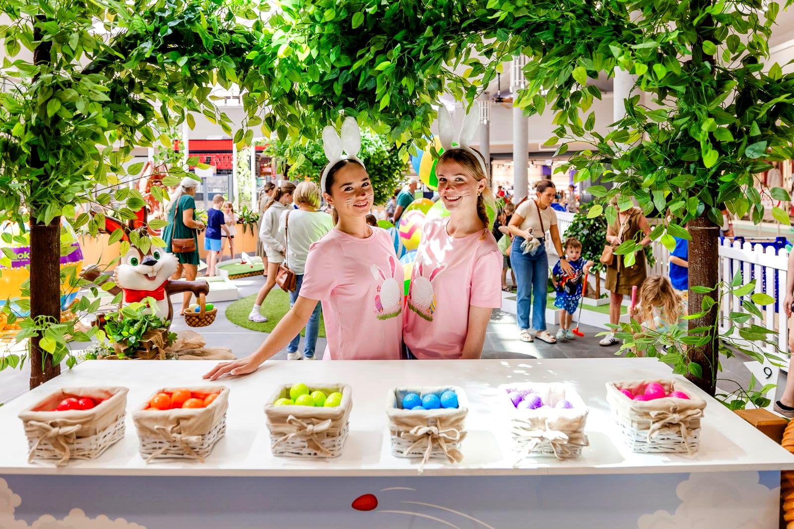 PMP Events activation ambassadors at an Easter egg colour station in a shopping centre